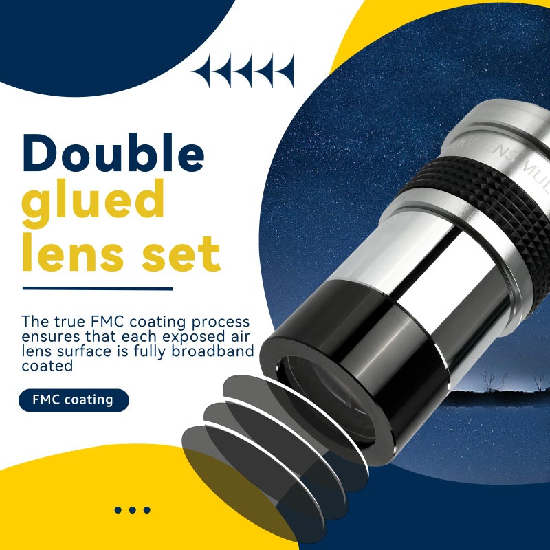 SVBONY SV137 Barlow Lens 2X, 1.25 Inches, Telescope 2X Barlow Lens Fully Multi Coated with Metal Body, Telescope Accessories for Eyepiece and Camera, for Astronomical Observation and Photography - Image 4